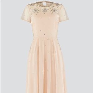 Lindy Bop “Maia” flush pink embellished dress